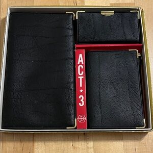 Vintage Black Wallet and Card Holder Set